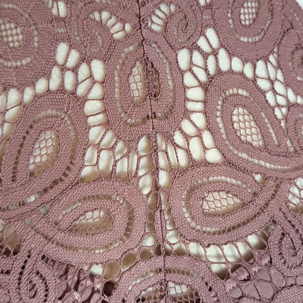 Pink Victorias Secret Bralette Mauve Lace High Neck Underwire Push Up Bra Size S - Picture 4 of 9